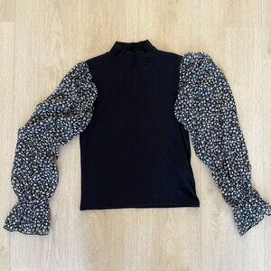 Zara mock neck blouse Medium M